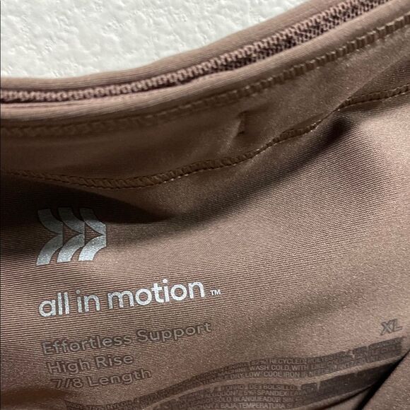 All in Motion Mauve Effortless Support High Rise 7/8 Leggings Size XL - Picture 2 of 13